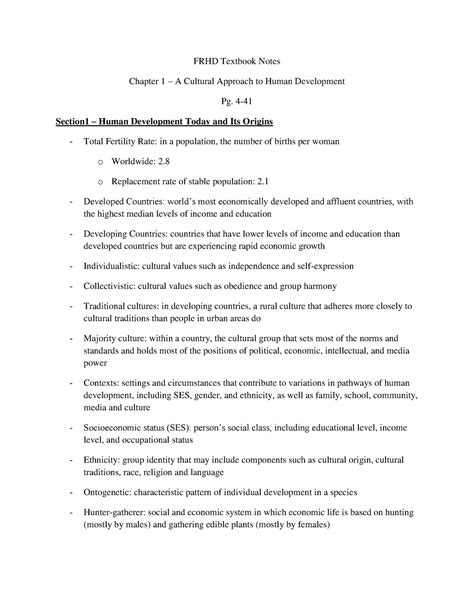 frhd 4290 textbook notes|Human Development: Textbook Key Notes Chapter 1, 2, 3, 4, 9..